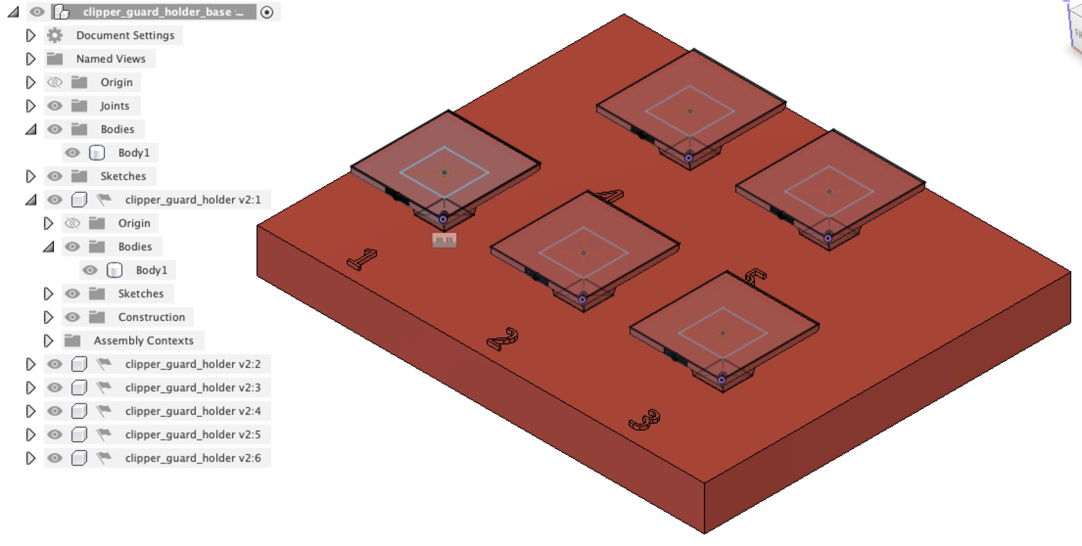 Clipper Guard Holder Header