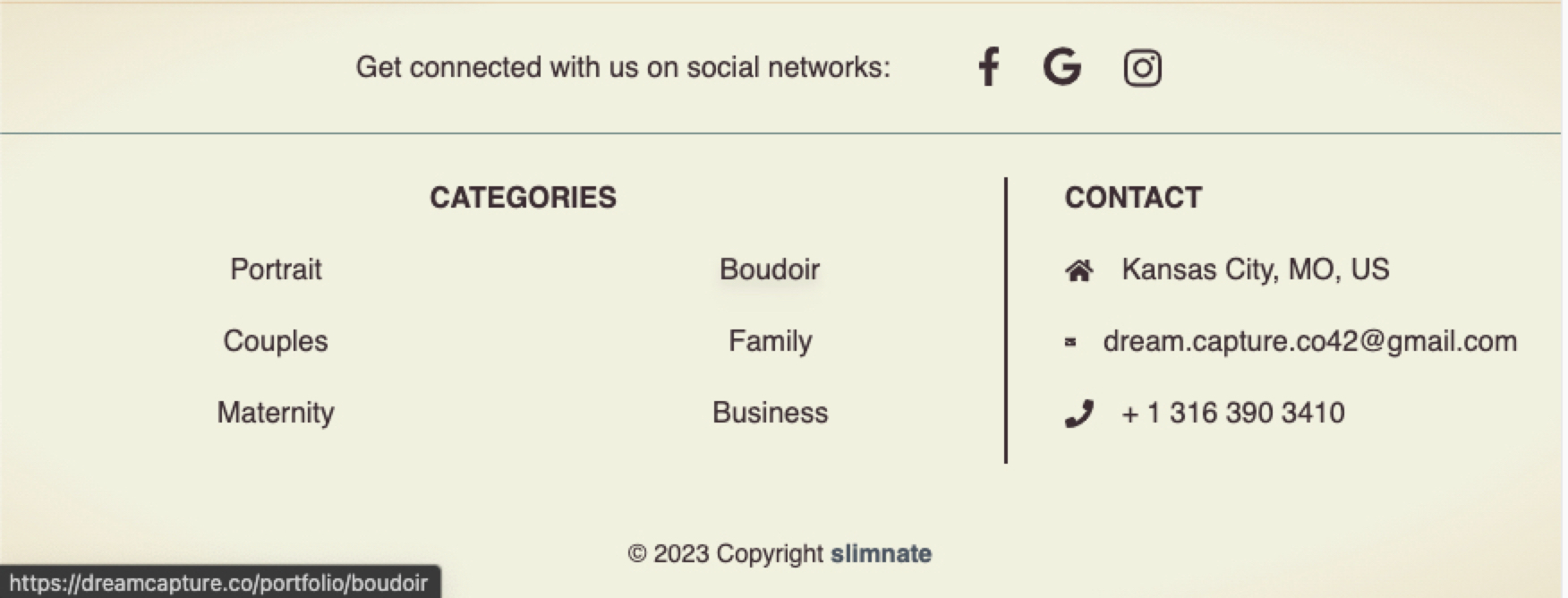 Large footer example