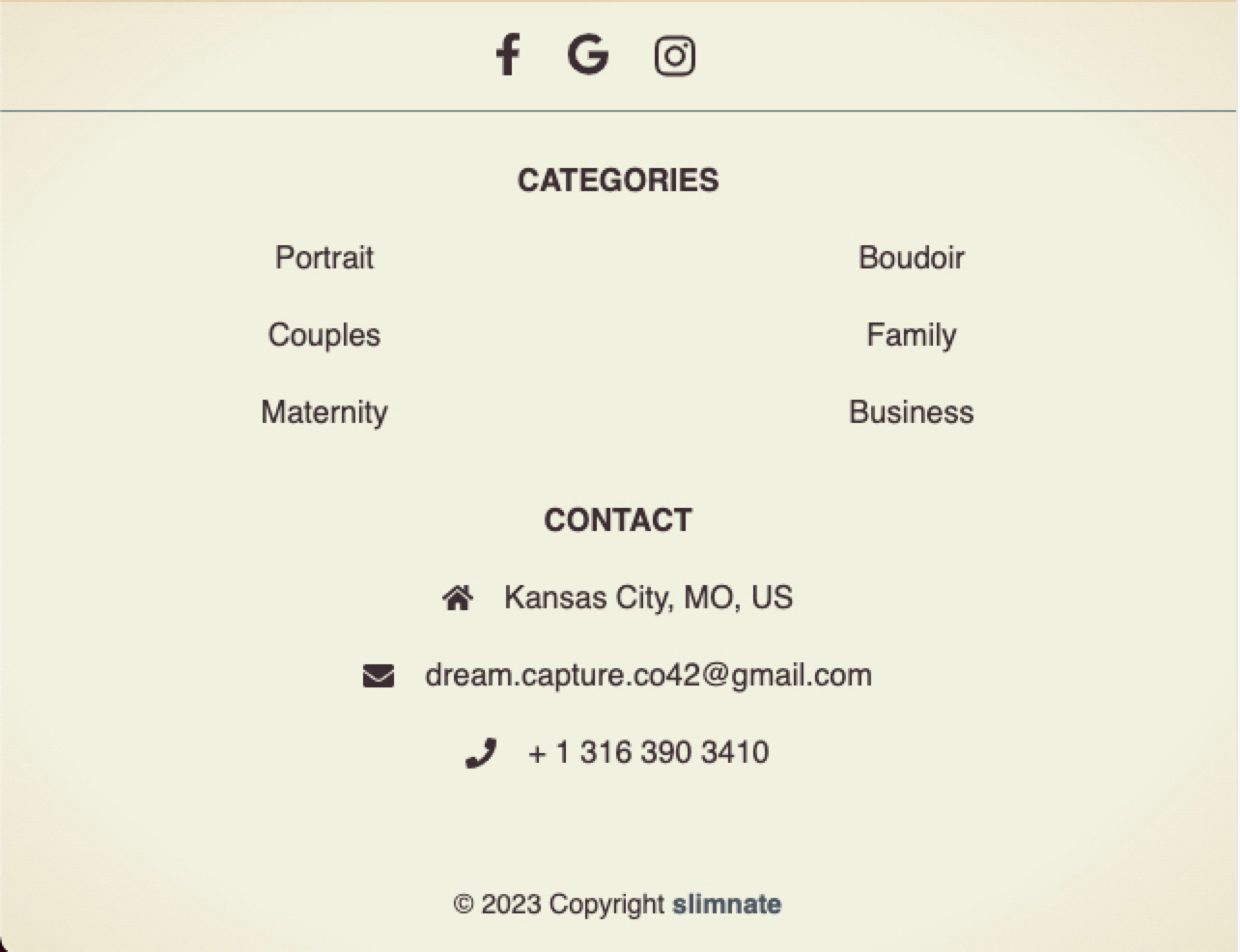 Medium footer example