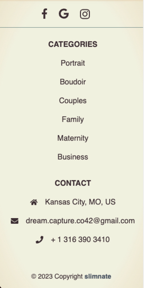 Small footer example