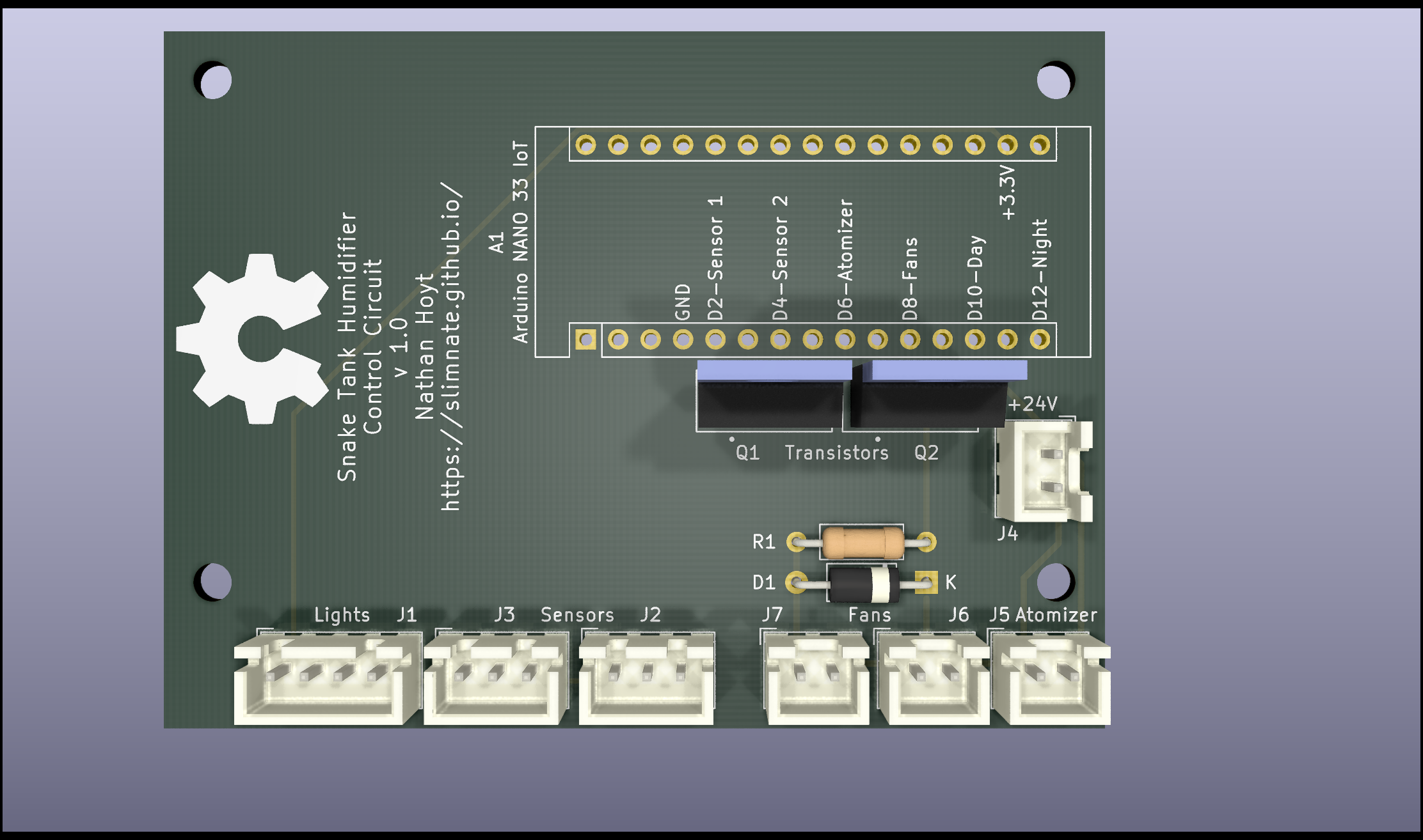 PCB 3D Rendering 1