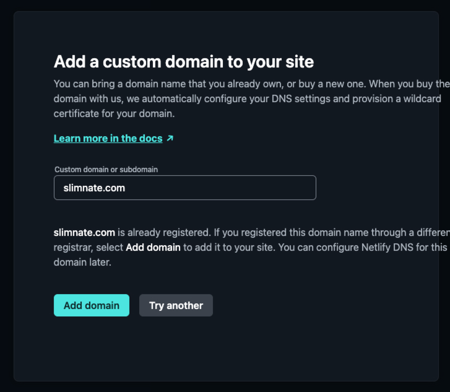 Verify domain